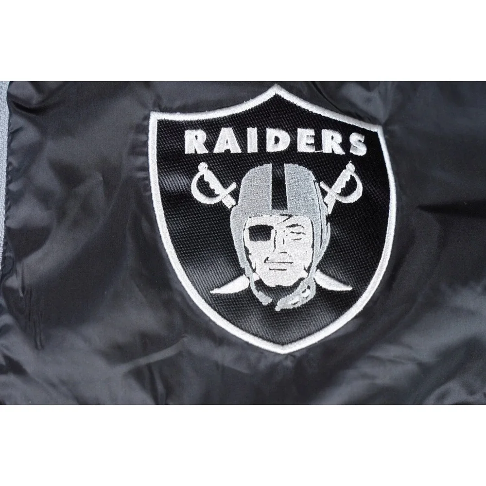 Las Vegas Raiders NFL 1/4 Zip Long Sleeve Pullover Sweatshirt Large Black Gray